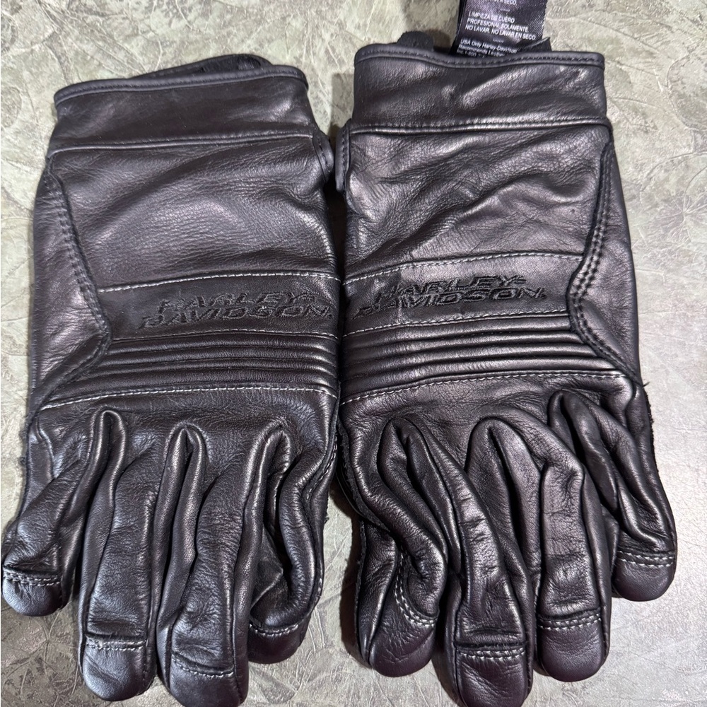 Harley-Davidson Black Motorcycle Gloves with Knuckle Protection